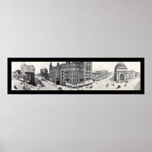 Huvudsaklig & för Genesse buffel NY foto 1911 Poster