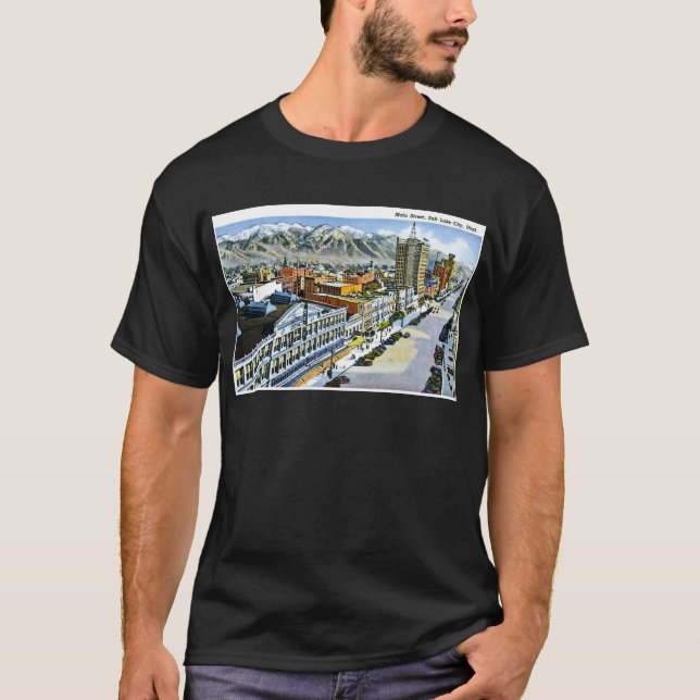 Huvudsaklig gata, Salt Lake City, Utah T Shirt (Framsida)