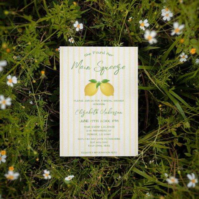 Huvudsaklig Lemon-Möhippa Inbjudningar (Skapare uppladdad)