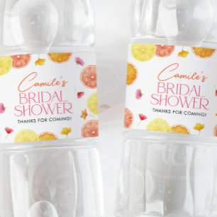 Huvudsaklig Möhippa av Citrus Bright Flowers Vattenflaskor Etikett