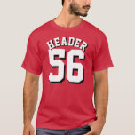 Huvudsaklig röd & Jersey för sportar för vitvuxen Tröja<br><div class="desc">Huvudsaklig röd & Jersey för sportar för vitvuxen | design •,  Manar Jersey T-tröja</div>