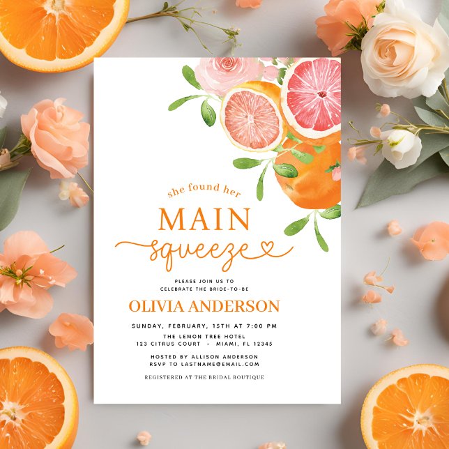 Huvudsaklig Rosa av Citrus Möhippa Orange  Inbjudningar (Skapare uppladdad)