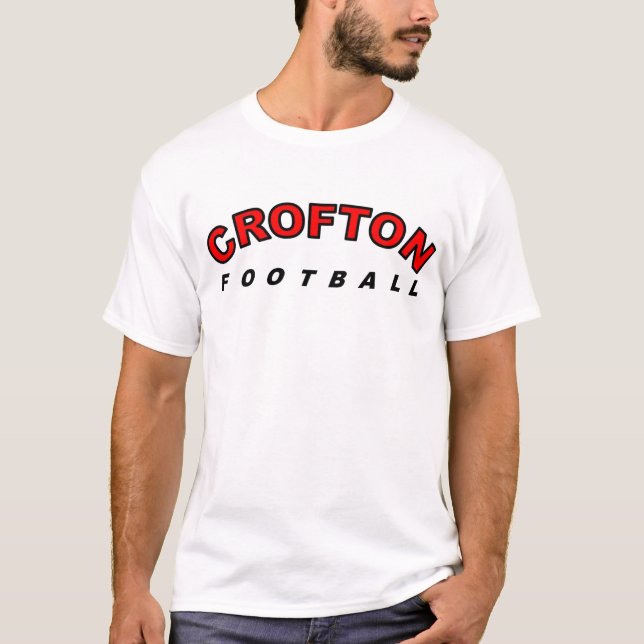 huvudsaklig skräddarsy croftonfball - t-shirt (Framsida)