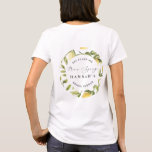 Huvudsaklig Squeeze Lemon Mediterranean Möhippa T Shirt<br><div class="desc">Hända till den soliga stormästaren i Amalfi Kusten bröllop med Gulten Lemon Mediterranean Möhippa Collection! Infekterad med den bästa av sommarcitrusfrukter, inbjudningarna, tecknen och dekorerar värme, elegans och charmering av citrongrafik parad med ett fantastiskt calligrafteckensnitt. Fira kärlek mitt i kusten brinnande allyr, skapa oförglömliga stunder som fångar kärnan av mer!...</div>