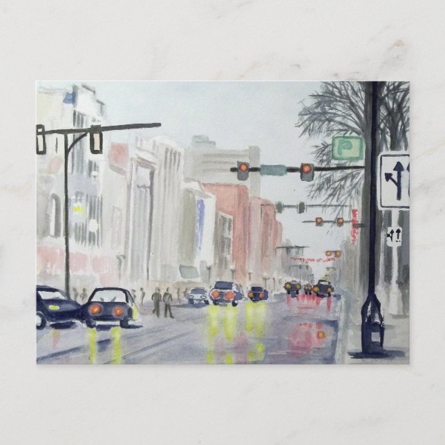 Huvudsaklig St för S, Ann Arbor Michigan Vykort (Framsida)