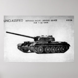 Huvudsaklig stridtank för sovjet T-54 Poster