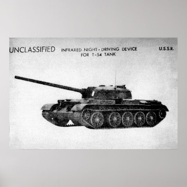 Huvudsaklig stridtank för sovjet T-54 Poster (Framsidan)