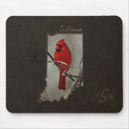 Huvudsakliga Indiana som ut klipps på Wood Musmatta