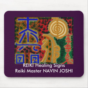 Huvudsakliga läka symboler för REIKI Musmatta
