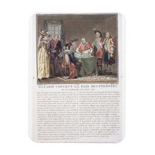 Huvudsakliga Mazarin (1602-61) avslutar freden av Magnet