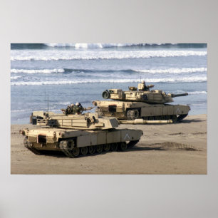 Huvudsakliga stridtanker för M1A1 Abrams Poster
