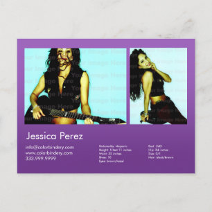 Huvudskärmskomp för hot mot Actor & modell 2 Vykort