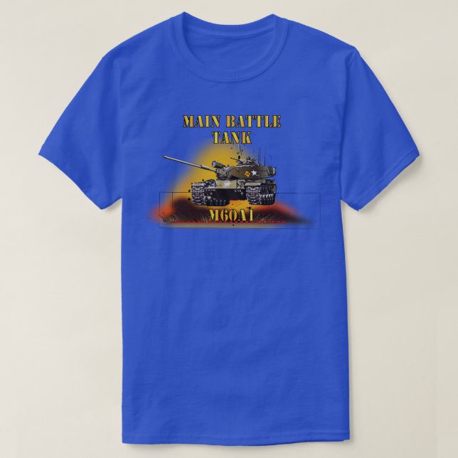 Huvudslagets Tank M60A1 med brand T Shirt (Design framsida)
