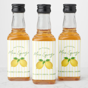 Huvudsqueeze Citron Bröllopsfest Spritflaskor Etikett