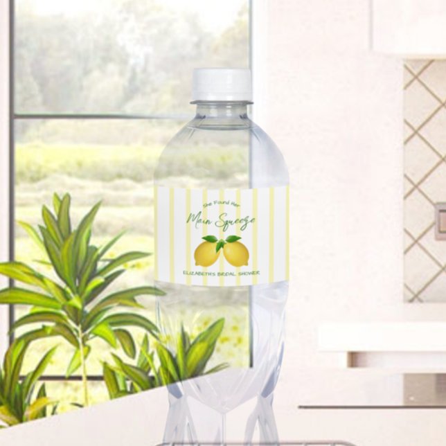 Huvudsqueeze Citron Bröllopsfest Vattenflaskor Etikett (Skapare uppladdad)