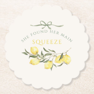 Huvudsqueeze Citrus Salvia Grön Bröllopsdusch Underlägg Papper