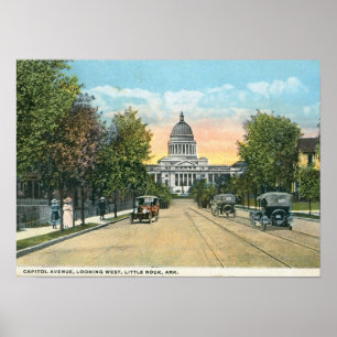 Huvudstad Ave, Little Sten, AR Vintage Poster