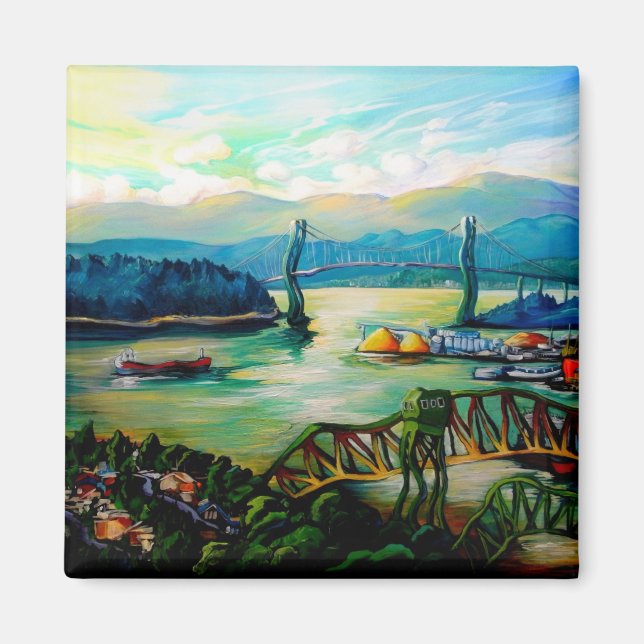 Huvudstad Backe Dawn Magnet (Framsidan)