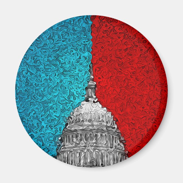 Huvudstad Byggnad Abstrakt Magnet (Framsidan)