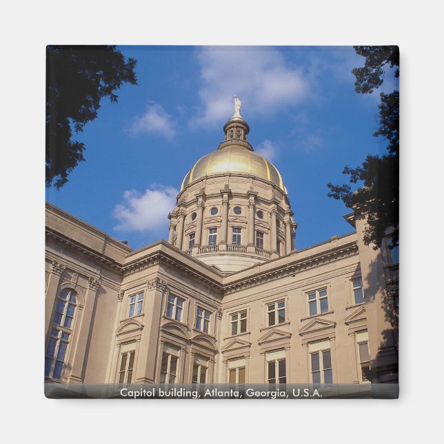 Huvudstad byggnad, Atlanta, Georgia, USA Magnet (Framsidan)