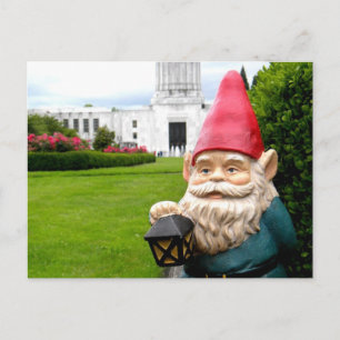 Huvudstad Gräsmatta Gnome Vykort