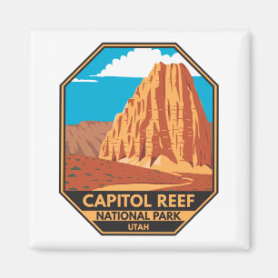 Huvudstad Reef National Park Cathedral Valley Loop Magnet