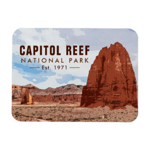 Huvudstad Reef National Park Cathedral Valley Loop Magnet