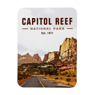 Huvudstad Reef National Park Cathedral Valley Loop Magnet