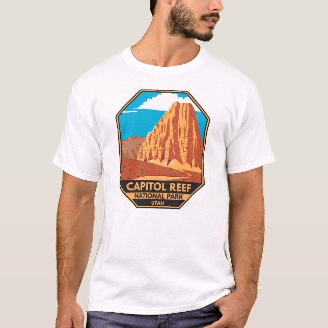Huvudstad Reef National Park Cathedral Valley Loop T Shirt (Framsida)