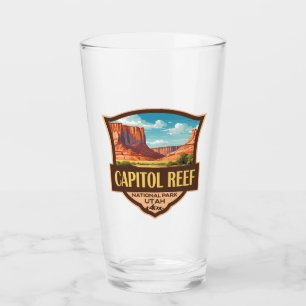 Huvudstad Reef National Park Illustration Retro Ar Glaskopp