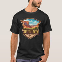 Huvudstad Reef National Park Illustration Retro Ar