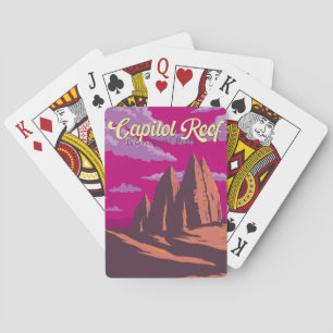 Huvudstad Reef National Park Illustration Travel A Casinokort