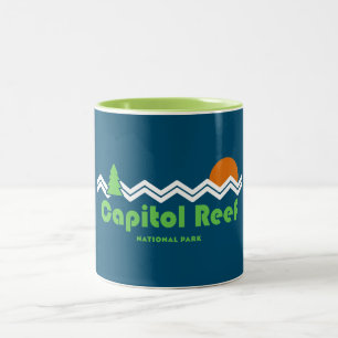 Huvudstad Reef National Park Retro Två-Tonad Mugg