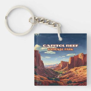 Huvudstad Reef National Park Utah Desert Vintage