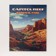 Huvudstad Reef National Park Utah Desert Vintage