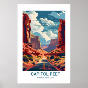 Huvudstad Reef National Park Utah USA Poster