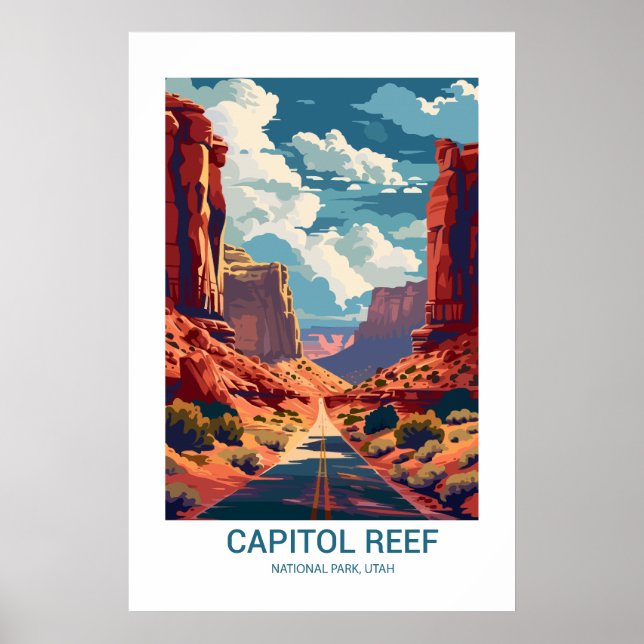 Huvudstad Reef National Park Utah USA Poster (Framsidan)