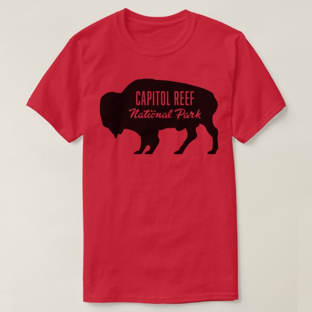 Huvudstad Reef nationalpark Buffalo Black T Shirt (Design framsida)