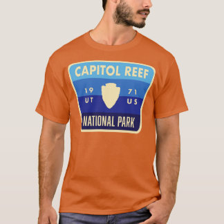 Huvudstad Reef nationalpark Retro Arrowhad Blue T Shirt