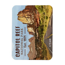 Huvudstad Reef nationalpark Utah Desert Watercolor