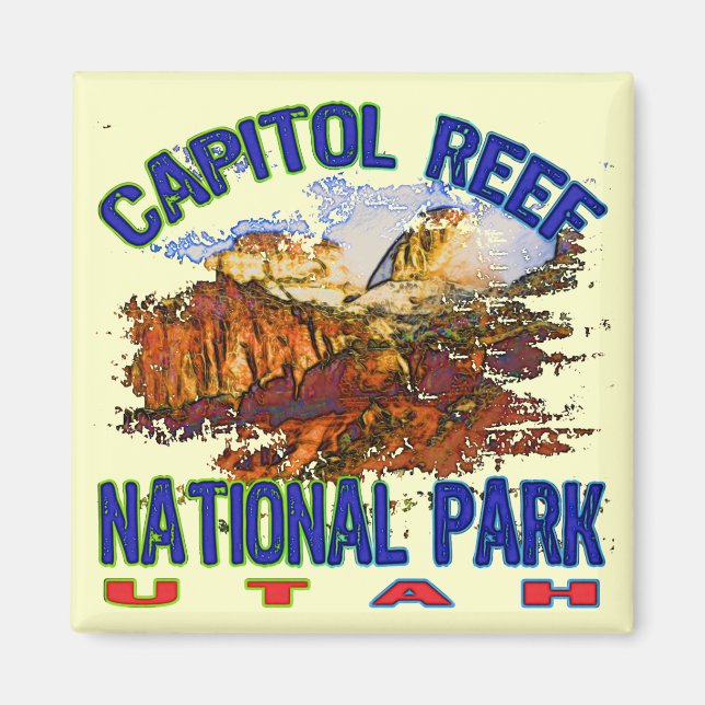 Huvudstad Reef nationalpark Utah Magnet (Framsidan)