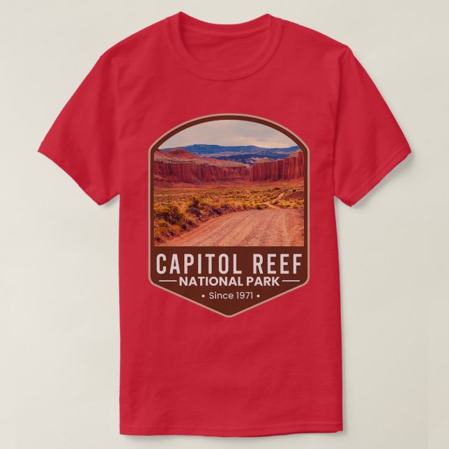 Huvudstad Reef nationalpark Utah T Shirt (Design framsida)
