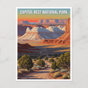 Huvudstad Reef nationalpark Utah Travel Vykort