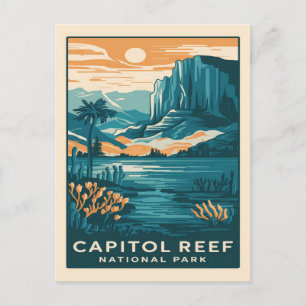 Huvudstad Reef nationalpark Utah Vykort