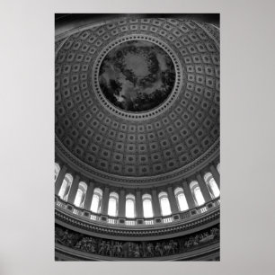 Huvudstad Rotunda B&W Poster