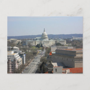 Huvudstad som bygger Pennsylvania Ave Washington Vykort