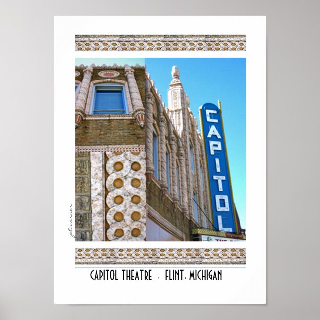 Huvudstad Theater - Flint, Michigan Poster (Framsidan)