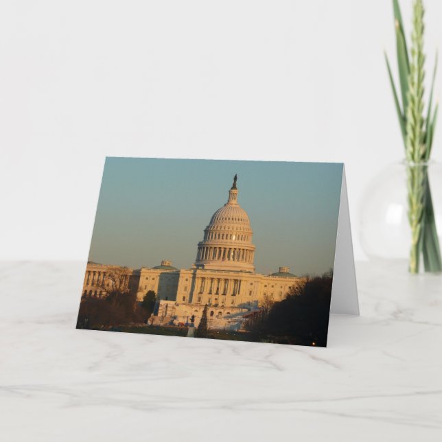 Huvudstad vid jul Washington DC Helgdag Helgkort (Framsida)