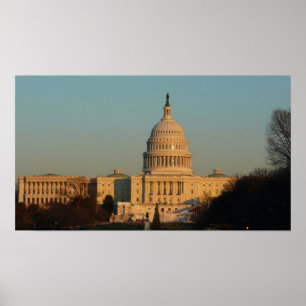 Huvudstad vid jul Washington DC Helgdag Poster