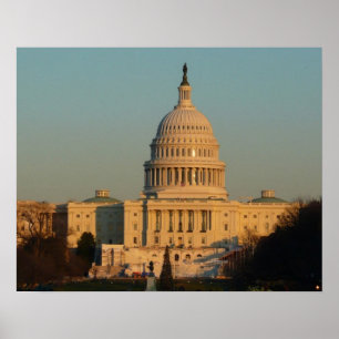 Huvudstad vid jul Washington DC Helgdag Poster